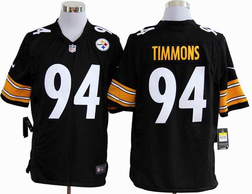 2012 nike Pittsburgh Steelers #94 Lawrence Timmons black game jerseys