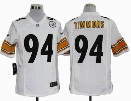 2012 nike Pittsburgh Steelers #94 Lawrence Timmons white game jerseys