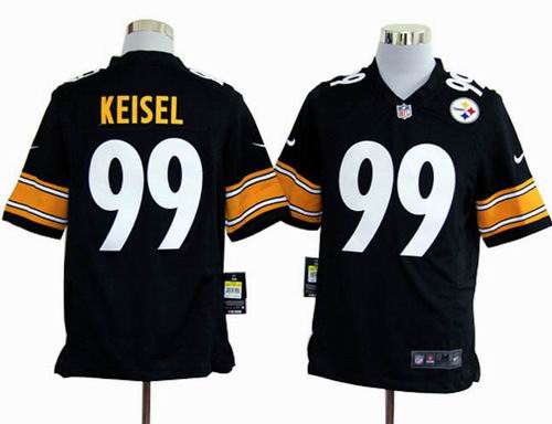 2012 nike Pittsburgh Steelers #99 Brett Keisel black game jerseys