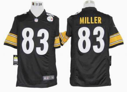 2012 nike Pittsburgh Steelers 83# Heath Miller black game jerseys
