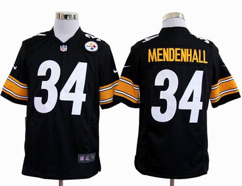 2012 nike Pittsburgh Steelers Rashard Mendenhall #34 black game Jersey