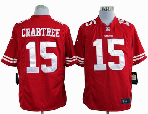 2012 nike San Francisco 49ers #15 Michael Crabtree red game Jersey