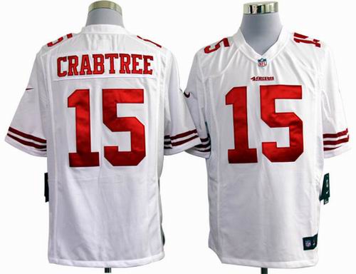 2012 nike San Francisco 49ers #15 Michael Crabtree white game Jersey