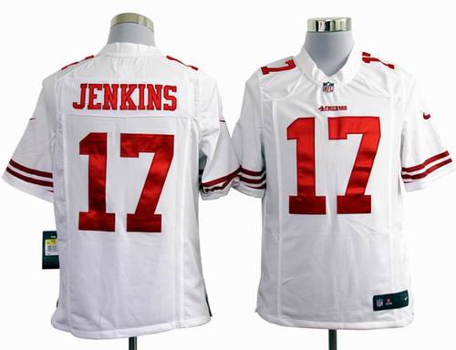 2012 nike San Francisco 49ers #17 A.J. Jenkins white game Jersey