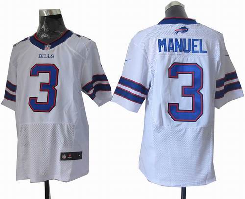 2013 Nike Buffalo Bills 3# EJ Manuel Elite white Jersey