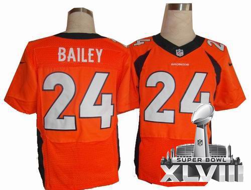 2013 Nike Denver Broncos #24 Champ Bailey orange elite 2014 Super bowl XLVIII(GYM) Jersey