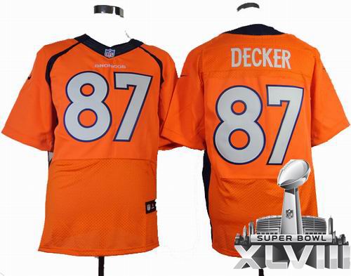 2013 Nike Denver Broncos #87 Eric Decker Orange elite 2014 Super bowl XLVIII(GYM) Jersey