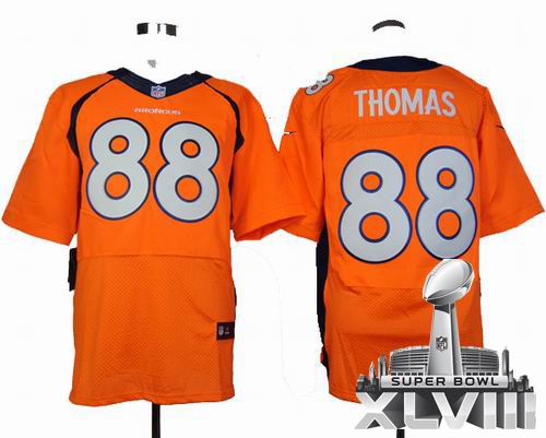 2013 Nike Denver Broncos 88# Demaryius Thomas orange elite 2014 Super bowl XLVIII(GYM) Jersey