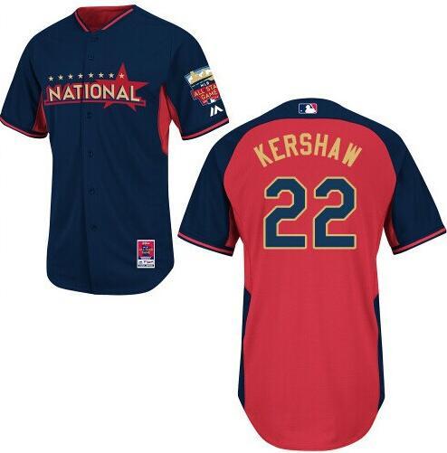 2014 All-Star Game National League Los Angeles Dodgers 22 Clayton Kershaw MLB jerseys