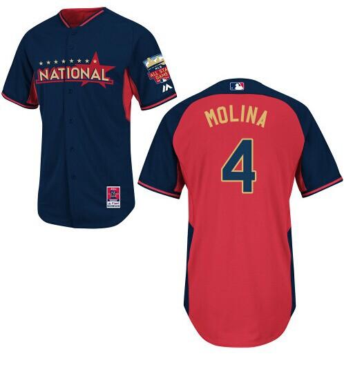 2014 All-Star Game National League St. Louis Cardinals 4 Yadier Molina MLB jerseys