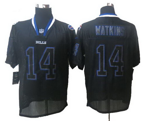 2014 New Nike Buffalo Bills 14# Sammy Watkins Lights Out Black Elite Jerseys
