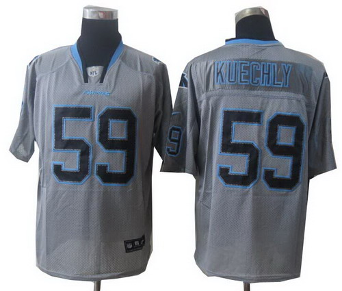 2014 New Nike Carolina Panthers 59# Luke Kuechly Lights Out Grey Elite Jerseys