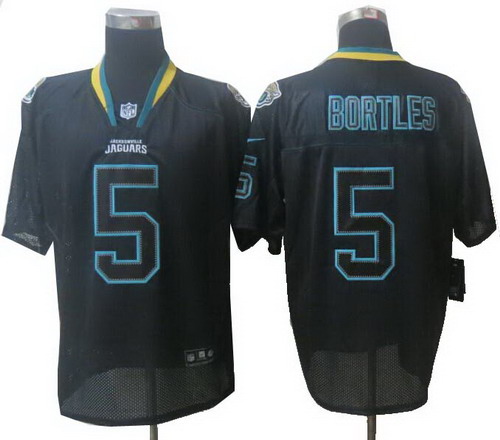 2014 New Nike Jacksonville Jaguars 5# Blake Bortles Lights Out Black Elite Jerseys