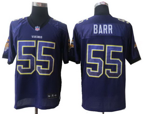 2014 New Nike Minnesota Vikings #55 Anthony Barr Drift Fashion Purple Elite Jerseys