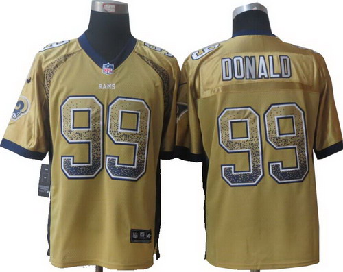 2014 New Nike St.Louis Rams #99 Aaron Donald Drift Fashion Gold Elite Jerseys