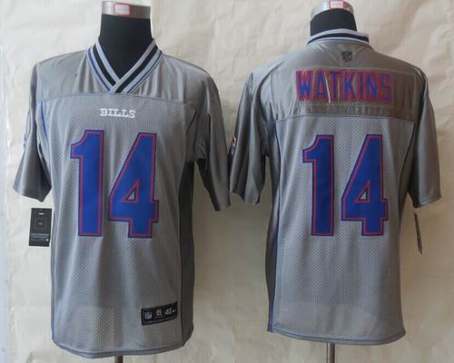 2014 Nike Buffalo Bills 14 Sammy Watkins Grey Vapor Elite Jerseys