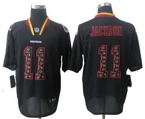 2014 Nike Washington RedSkins #11 DeSean Jackson elite Lights Out Black special edition Jersey