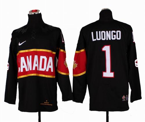 2014 OLYMPIC Team Canada #1 Roberto Luongo black jerseys