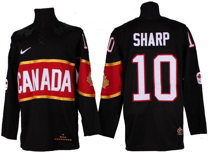 2014 OLYMPIC Team Canada #10 Sharp black jersey