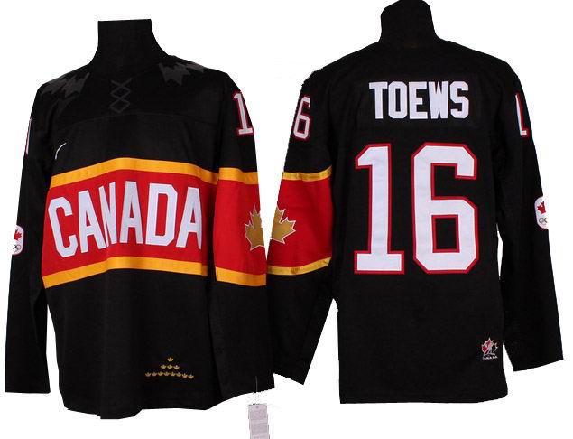 2014 OLYMPIC Team Canada #16 Jonathan Toews black jerseys