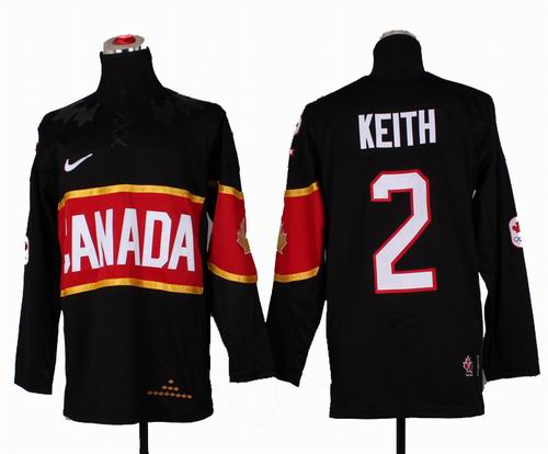 2014 OLYMPIC Team Canada #2 duncan Keith black jerseys