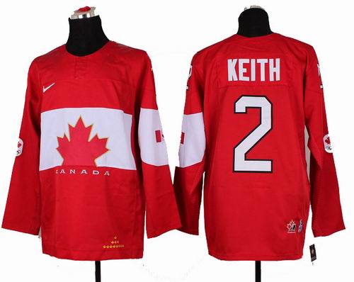 2014 OLYMPIC Team Canada #2 duncan Keith red jerseys