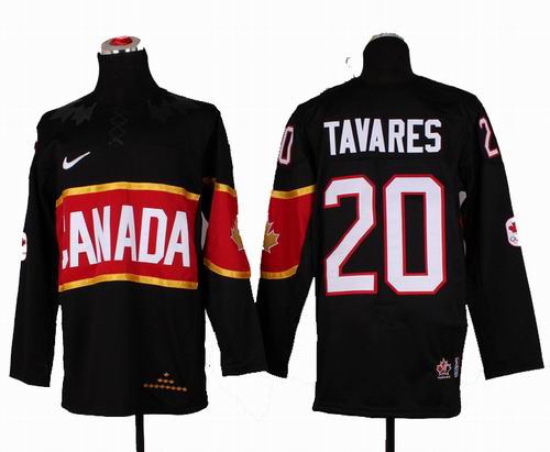 2014 OLYMPIC Team Canada #20 John Tavares  black Jersey