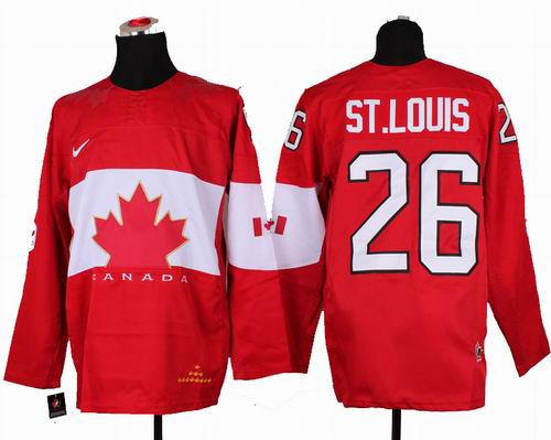 2014 OLYMPIC Team Canada #26 Martin St. Louis Red  Jersey