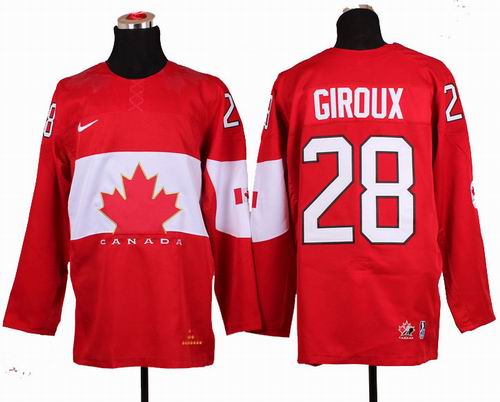 2014 OLYMPIC Team Canada #28 CLAUDE GIROUX red jerseys