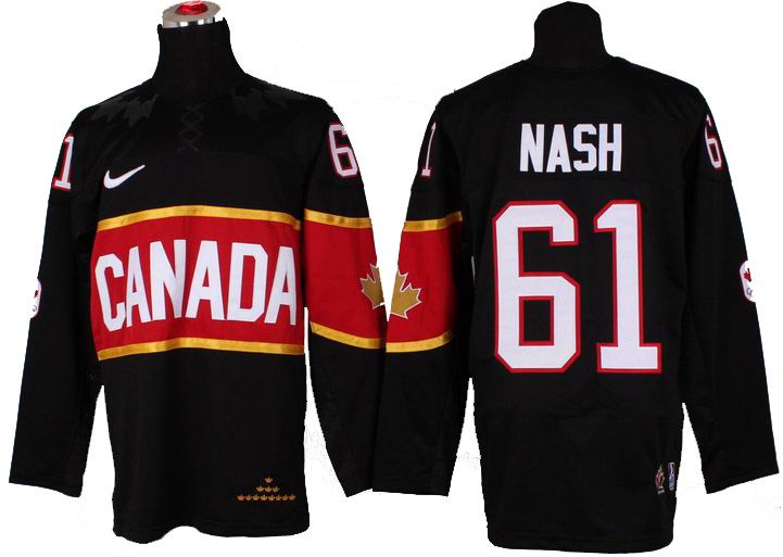 2014 OLYMPIC Team Canada #61 Nash black jerseys