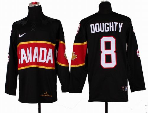 2014 OLYMPIC Team Canada #8 Drew Doughty black Jerseys