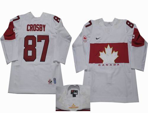 2014 OLYMPIC Team Canada #87 CROSBY white  jersey