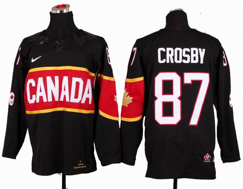 2014 OLYMPIC Team Canada #87 sidney crosby black jersey