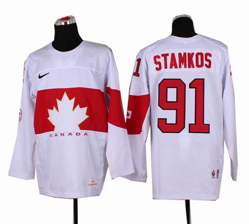 2014 OLYMPIC Team Canada #91 Steven Stamkos white jerseys
