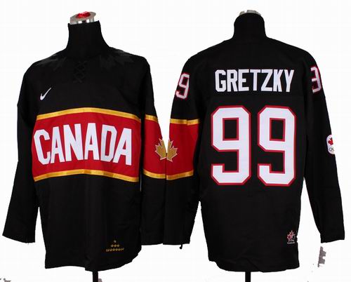 2014 OLYMPIC Team Canada #99 Wayne Gretzky black Jersey