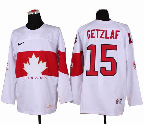 2014 OLYMPIC Team Canada 15# Ryan Getzlaf white jerseys