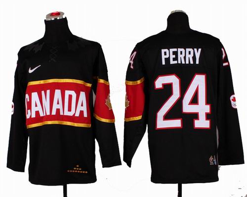 2014 OLYMPIC Team Canada 24# Corey Perry black jerseys