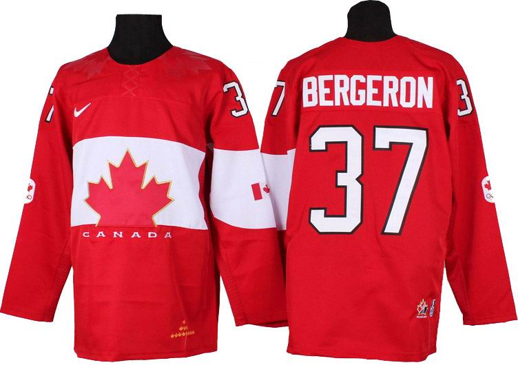 2014 OLYMPIC Team Canada 37# Patrice Bergeron red Jerseys