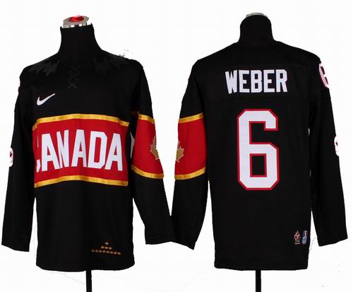 2014 OLYMPIC Team Canada 6# Shea Weber black jerseys