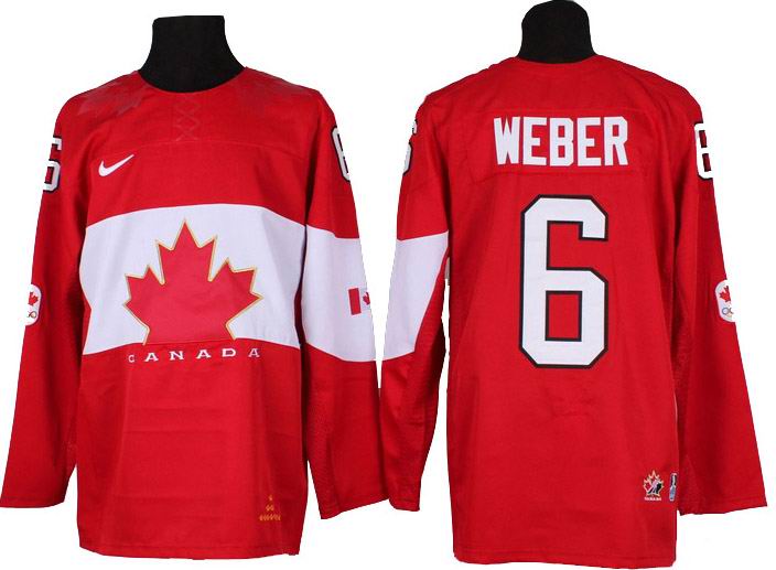 2014 OLYMPIC Team Canada 6# Shea Weber red jerseys