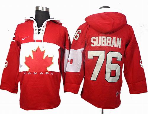 2014 OLYMPIC Team Canada 76# PK Subban red hoody