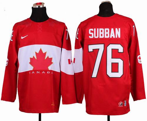 2014 OLYMPIC Team Canada 76# PK Subban red jerseys