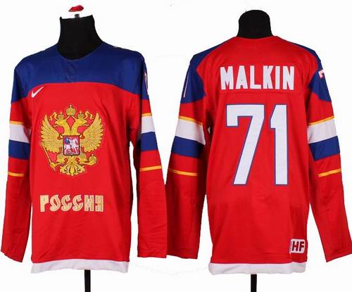 2014 OLYMPIC Team russia #71 Evgeni Malkin red jersey