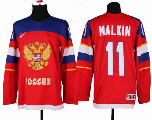 2014 OLYMPIC Team russia 11# malkin red jersey