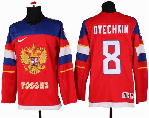2014 OLYMPIC Team russia 8# Alex Ovechkin red jersey