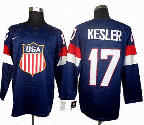2014 Olympic Team USA #17 Ryan Kesler Navy Blue jerseys