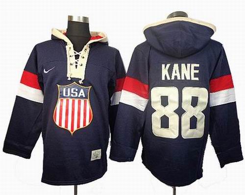 2014 Olympic Team USA #88 Patrick Kane Navy Blue Hoody