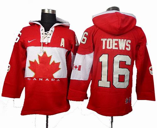 2014 Olympics Canada #16 Jonathan Toews Red hoody