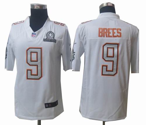 2014 Pro Bowl New Orleans Saints #9 Drew Brees White Elite Jerseys