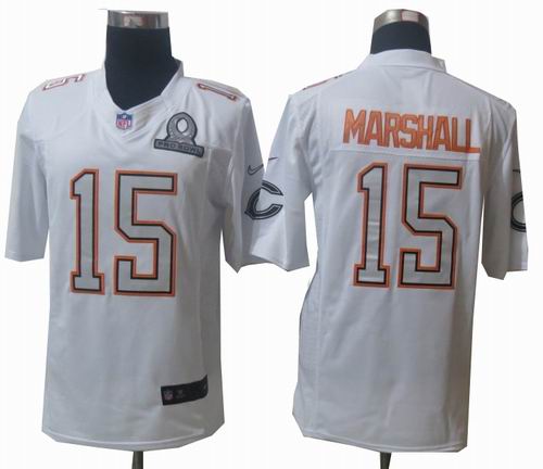 2014 Pro Bowl Nike Chicago Bears #15 Brandon Marshall White Elite Jerseys